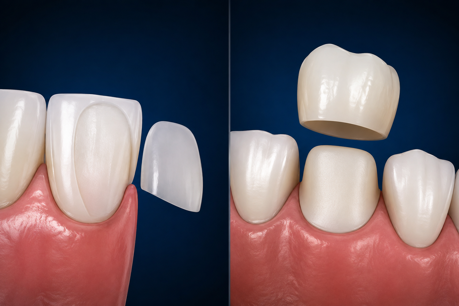 Porcelain Veneers vs Zirconia Crowns